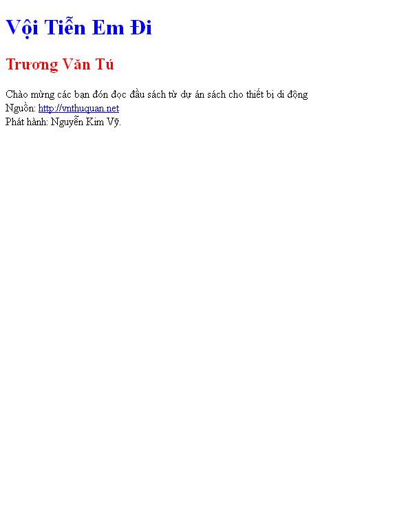 Vội Tiễn Em Đi