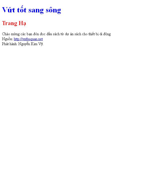 Vứt tốt sang sông