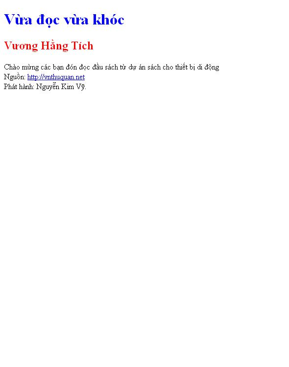 Vừa đọc vừa khóc