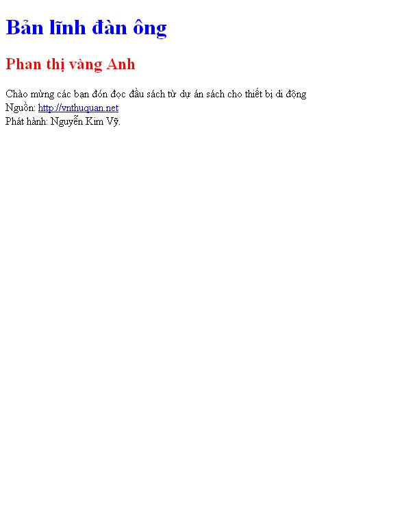 Bản lĩnh đàn ông