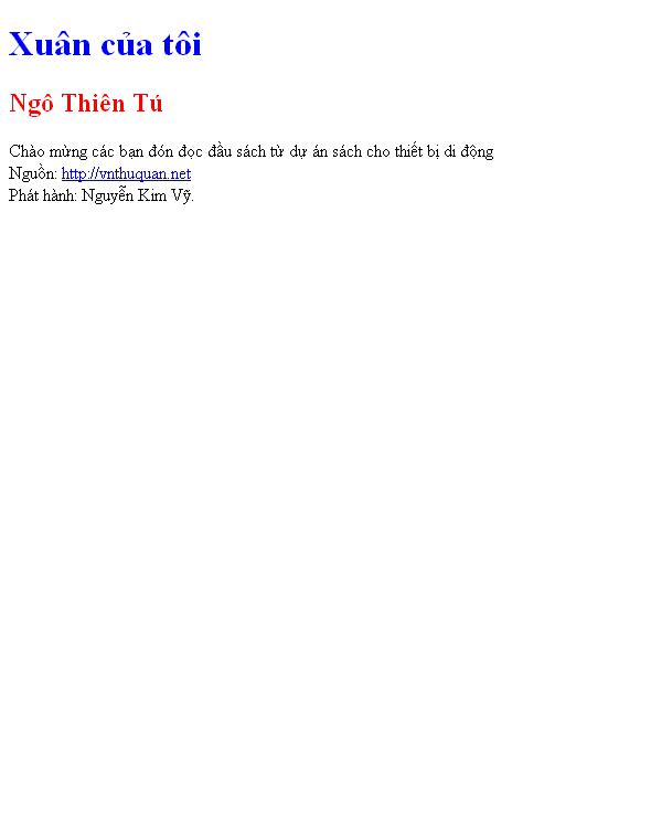 Xuân của tôi