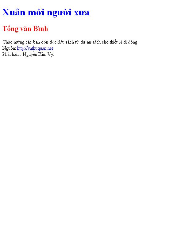 Xuân mới người xưa