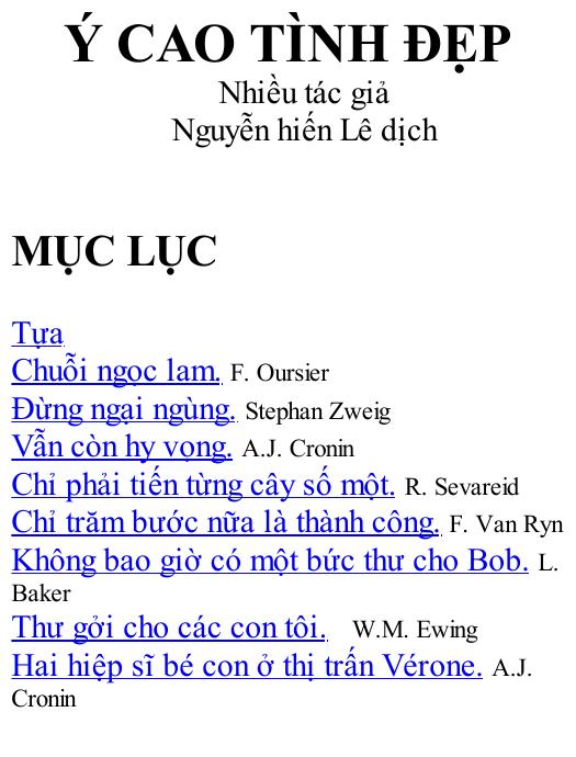 Y cao tinh dep