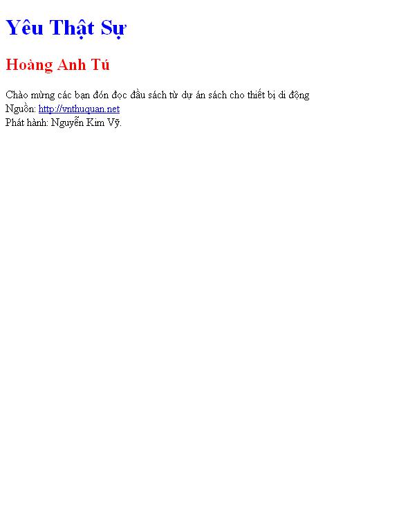 Yêu Thật Sự