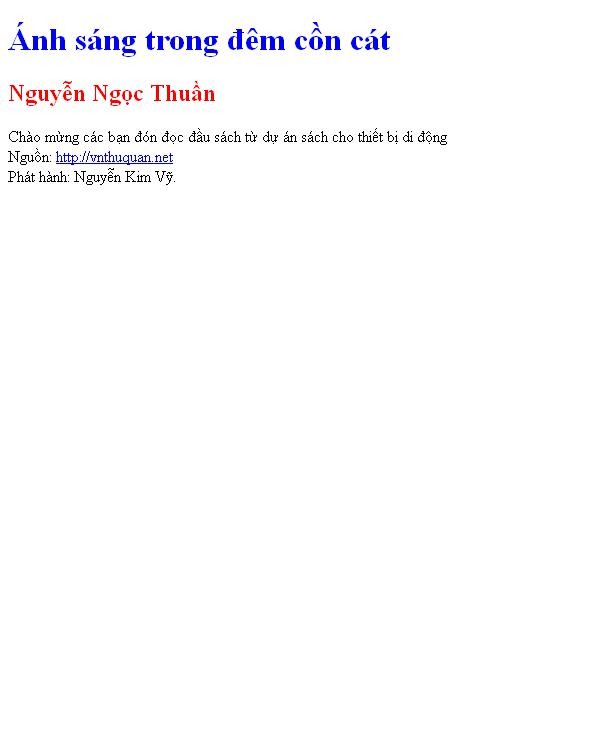 Ánh sáng trong đêm cồn cát