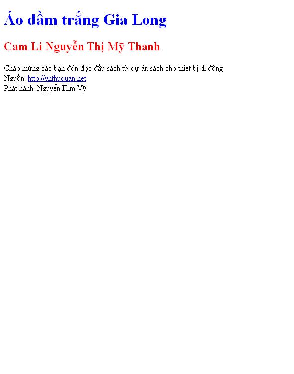 Áo đầm trắng Gia Long