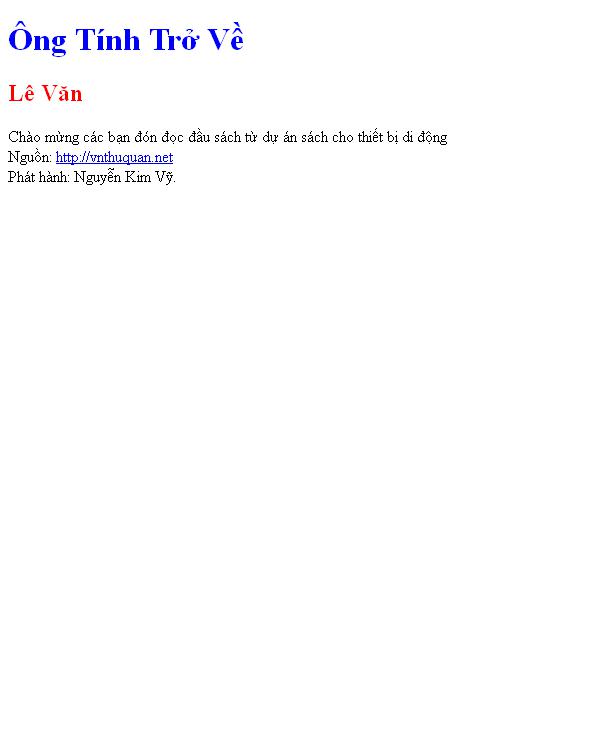 Ông Tính Trở Về