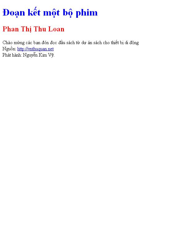 Đoạn kết một bộ phim