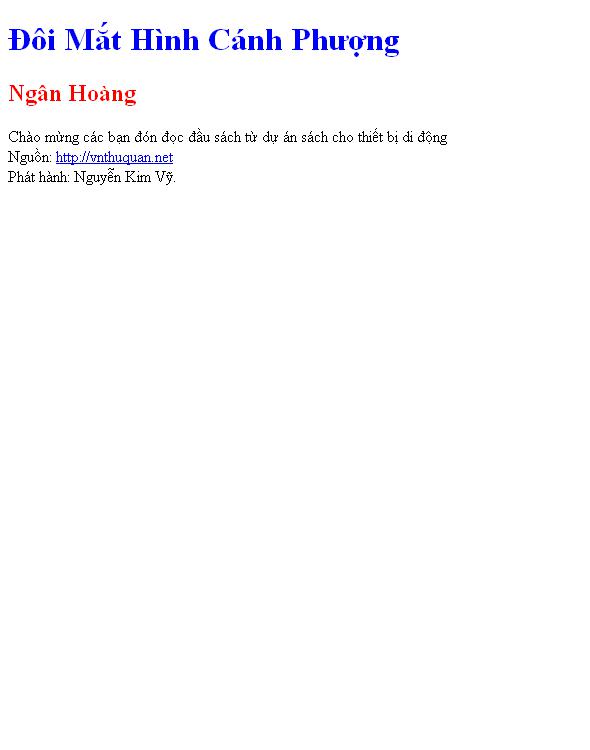 Đôi Mắt Hình Cánh Phượng