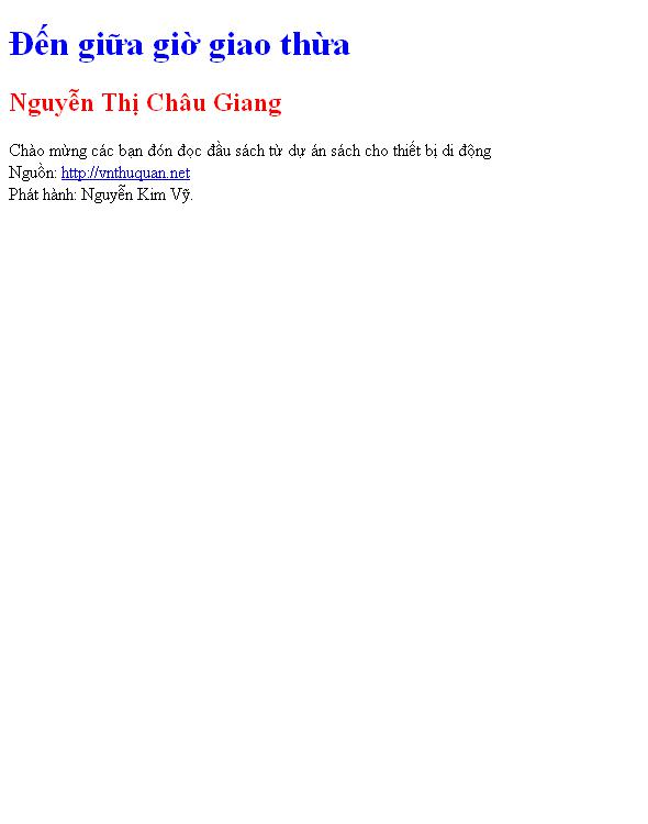 Đến giữa giờ giao thừa