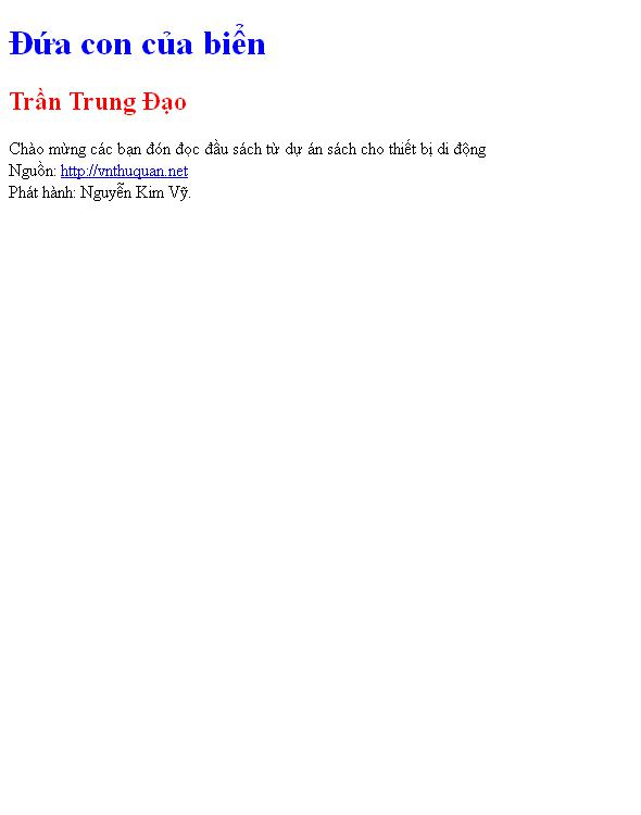 Đứa con của biển