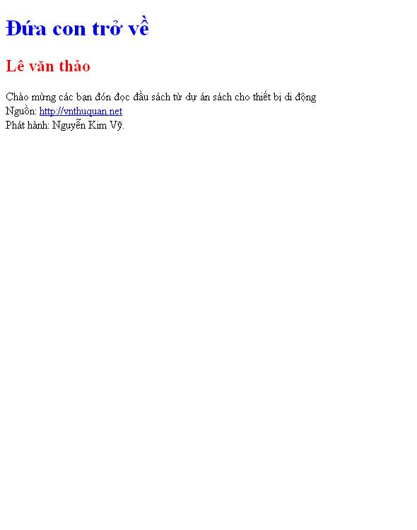 Đứa con trở về
