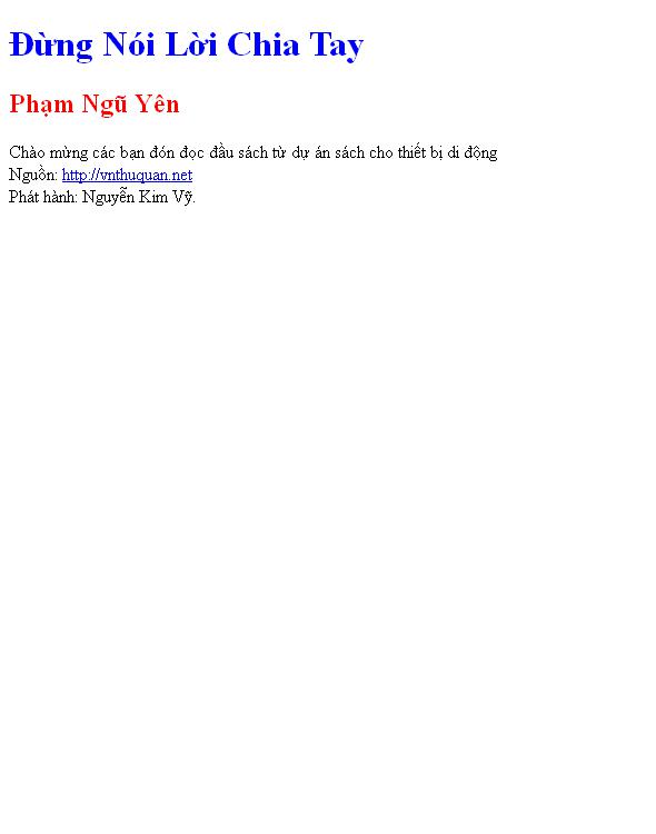 Đừng Nói Lời Chia Tay