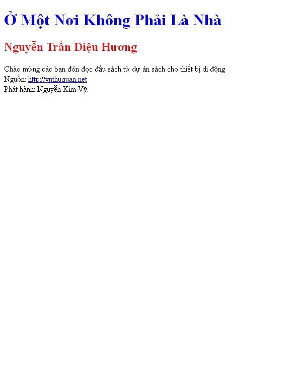 Ở Một Nơi Không Phải Là Nhà