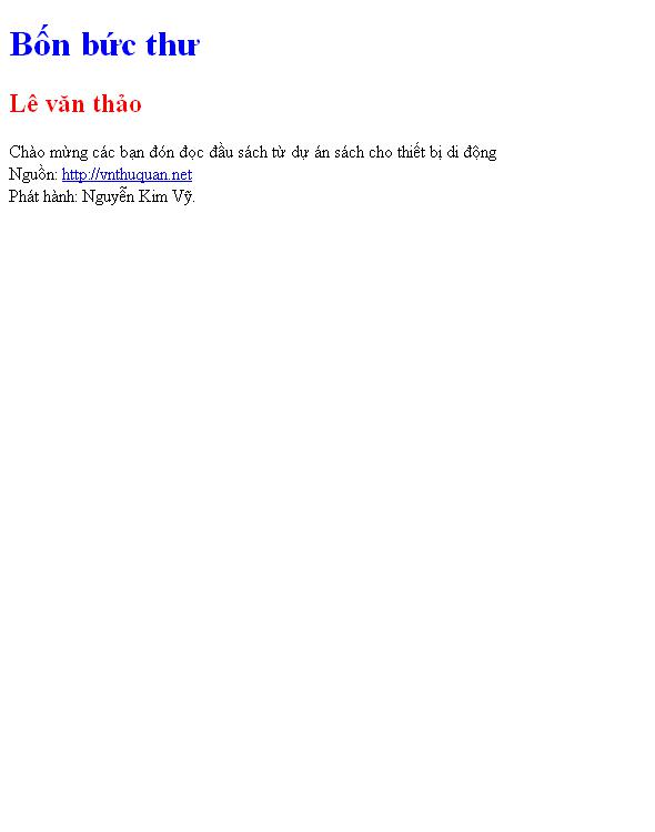 Bốn bức thư