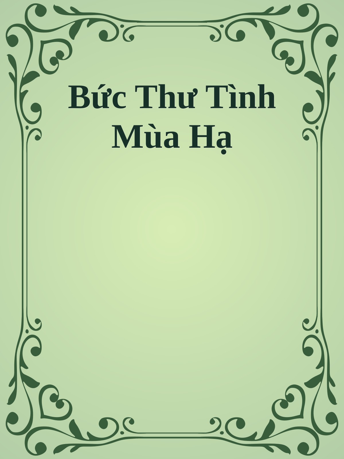 Bức Thư Tình Mùa Hạ