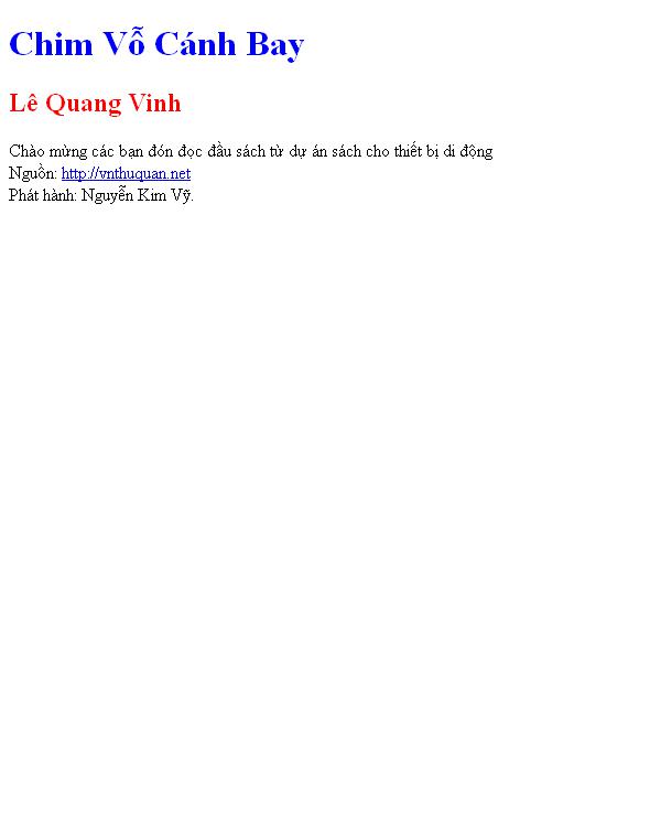 Chim Vỗ Cánh Bay