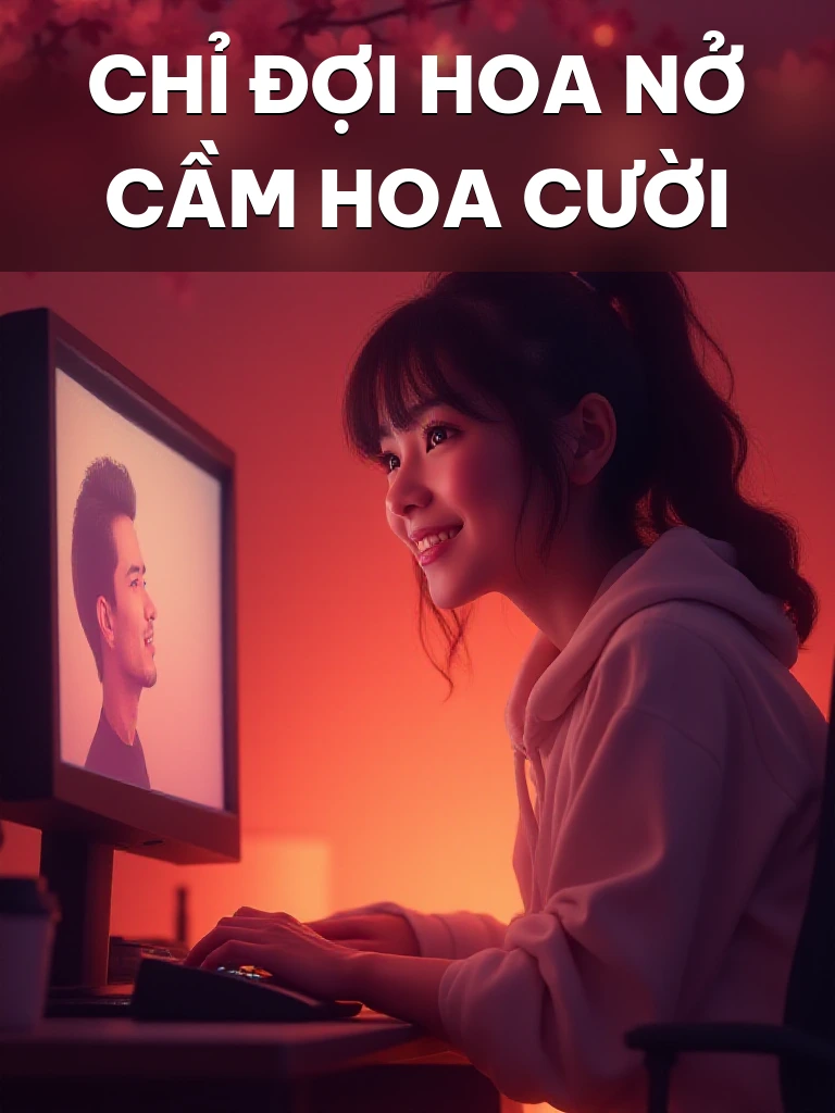 Chỉ Đợi Hoa Nở Cầm Hoa Cười