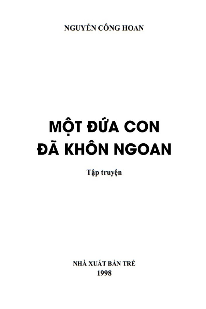 Một Đứa Con Đã Khôn Ngoan