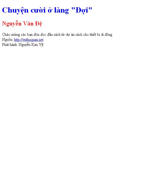 Chuyện cười ở làng "Đợi"