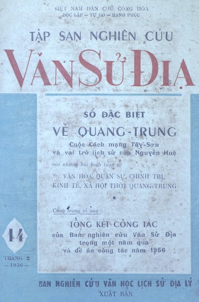 TẬP SAN NGHIÊN CỨU VĂN SỬ ĐỊA 14