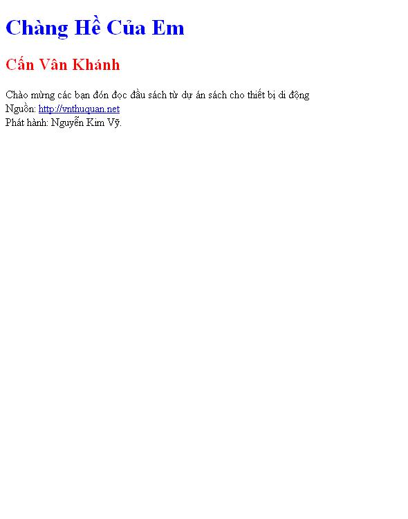 Chàng Hề Của Em