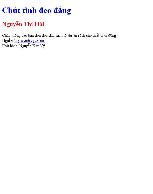 Chút tình đeo đẳng