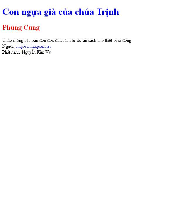 Con ngựa già của chúa Trịnh