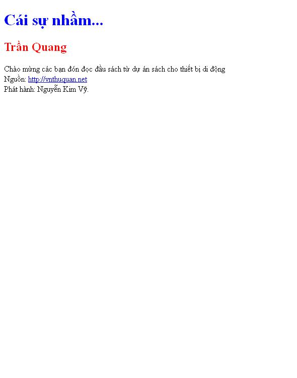 Cái sự nhầm...