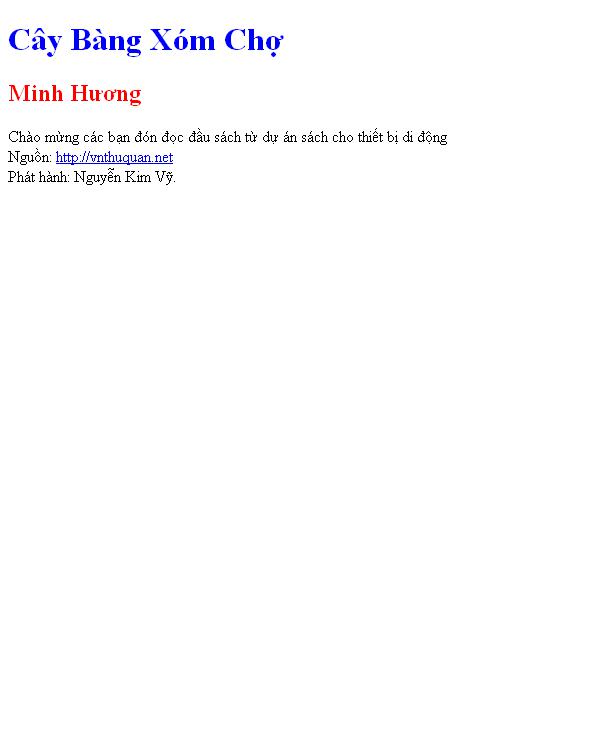 Cây Bàng Xóm Chợ
