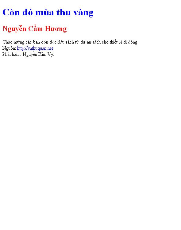 Còn đó mùa thu vàng