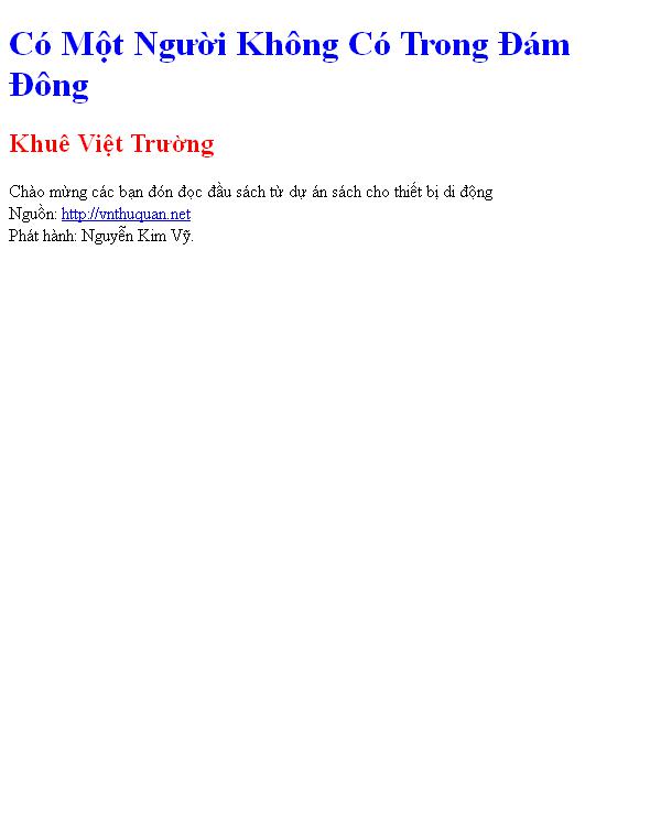 Có Một Người Không Có Trong Đám Đông