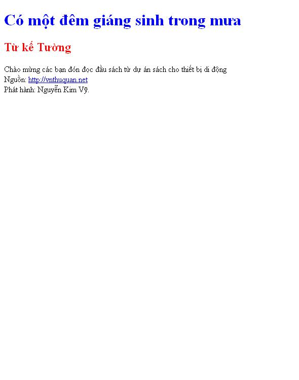 Có một đêm giáng sinh trong mưa