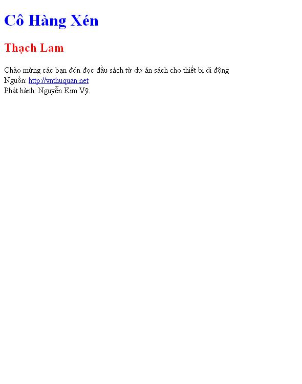 Cô Hàng Xén