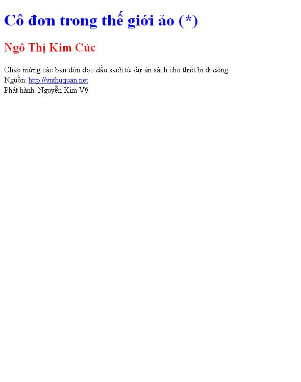 Cô đơn trong thế giới ảo (*)