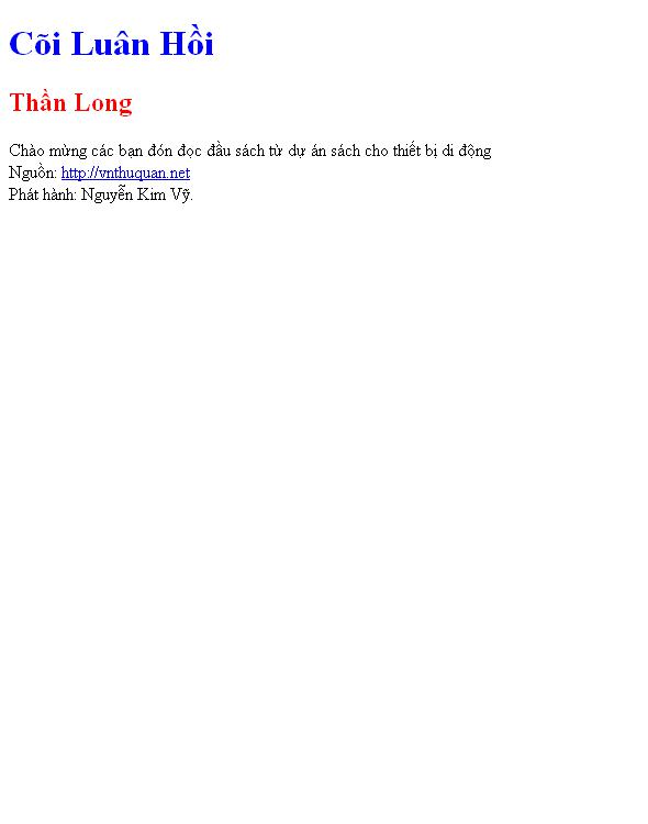 Cõi Luân Hồi