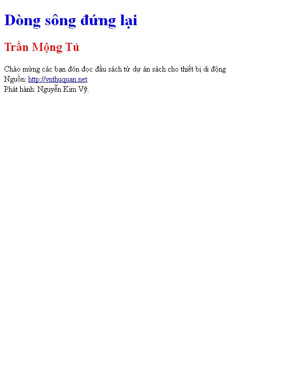 Dòng sông đứng lại