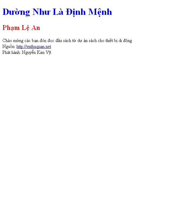 Dường Như Là Định Mệnh