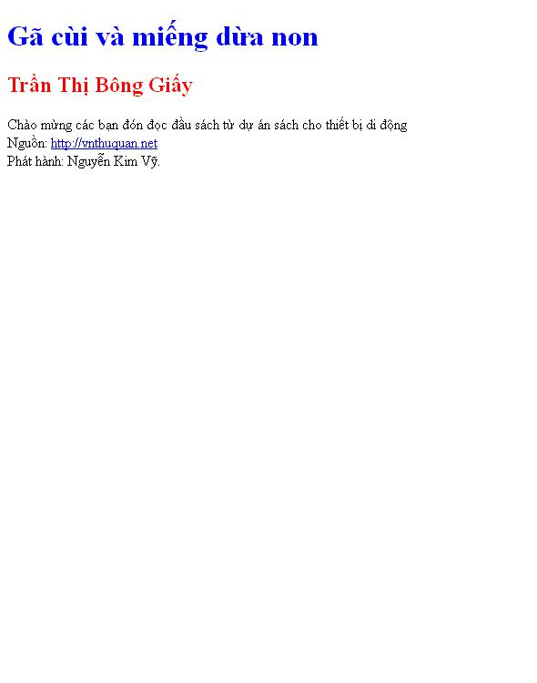 Gã cùi và miếng dừa non