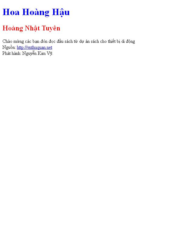Hoa Hoàng Hậu