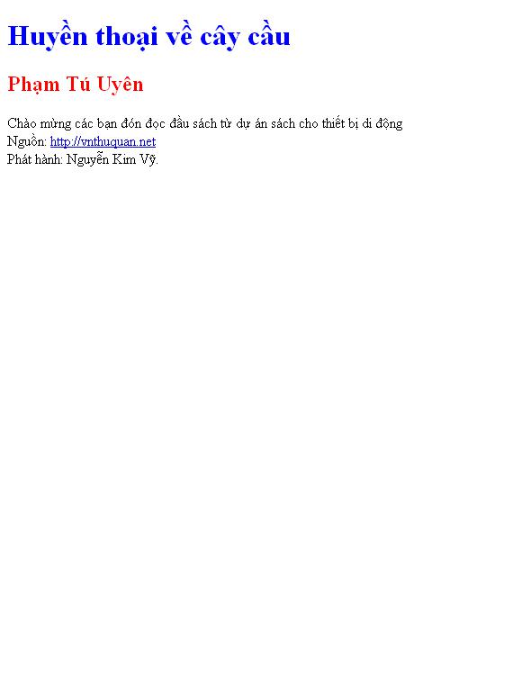 Huyền thoại về cây cầu