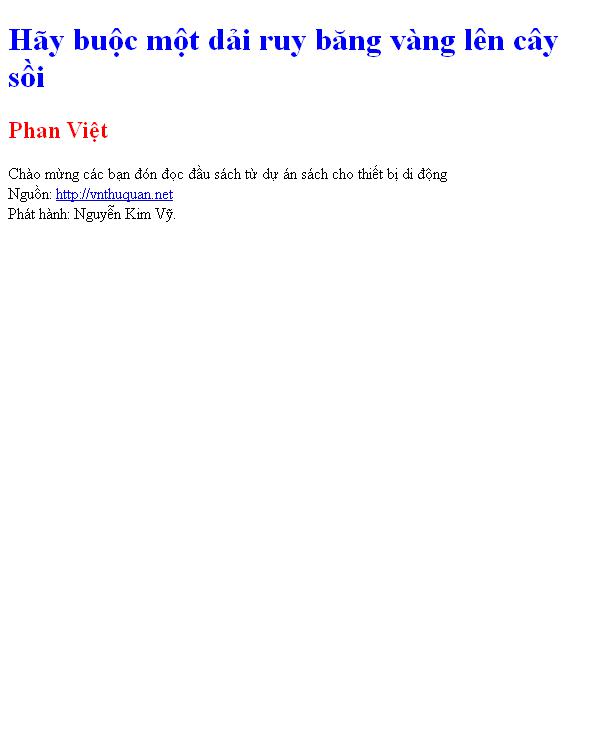 Hãy buộc một dải ruy băng vàng lên cây sồi