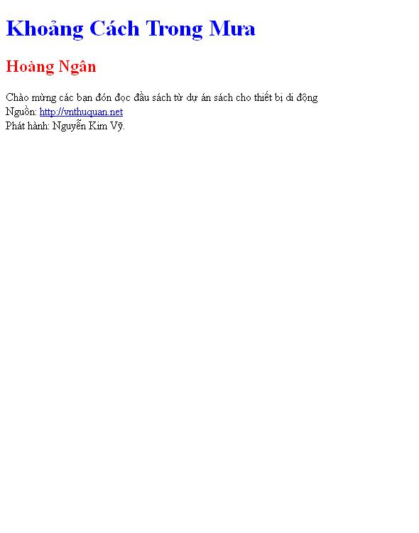 Khoảng Cách Trong Mưa