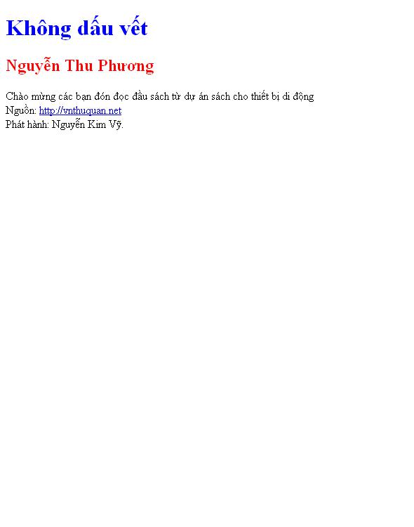 Không dấu vết