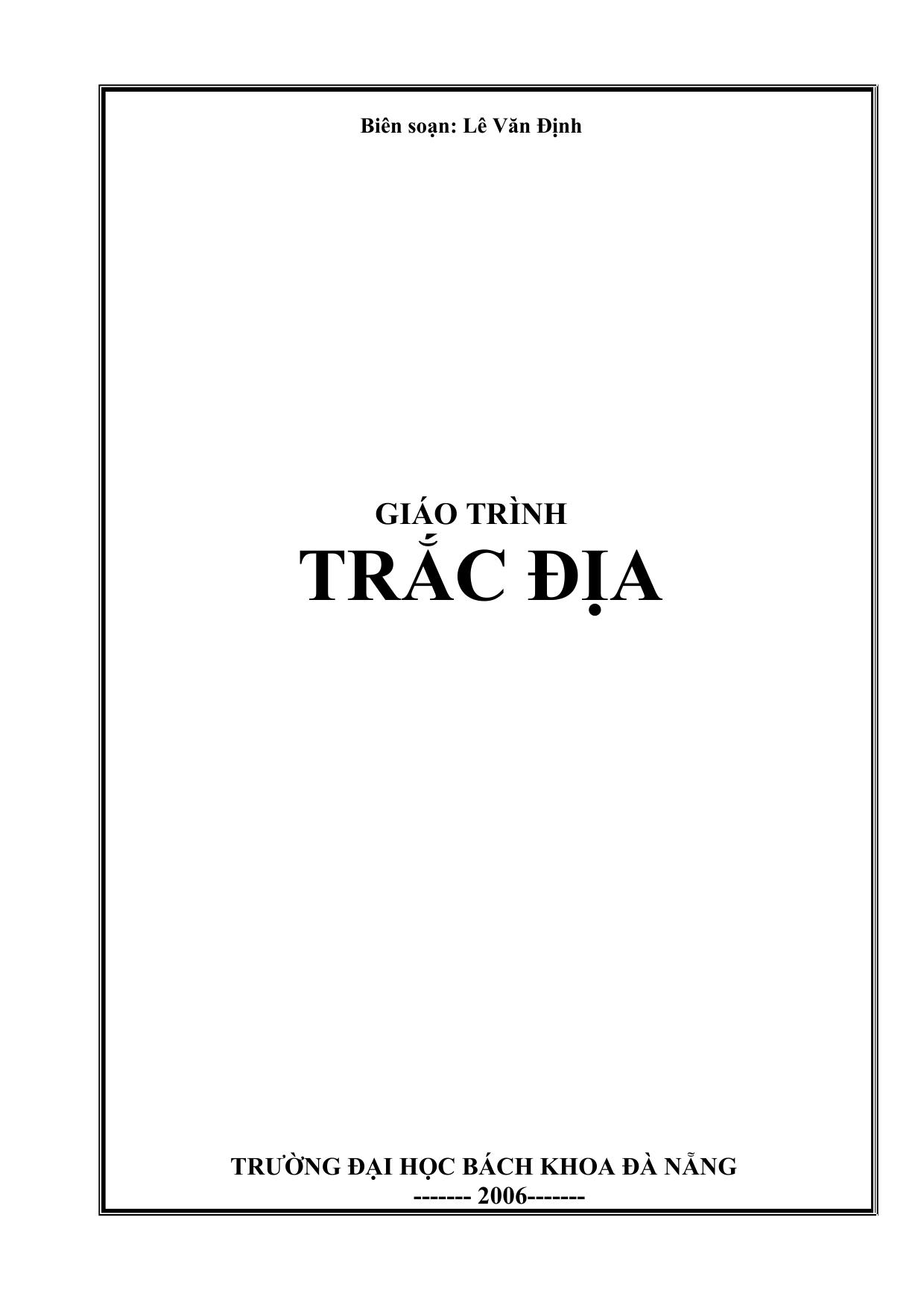 LÝ THUYẾT TRẮC ĐỊA