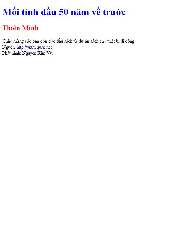Mối tình đầu 50 năm về trước