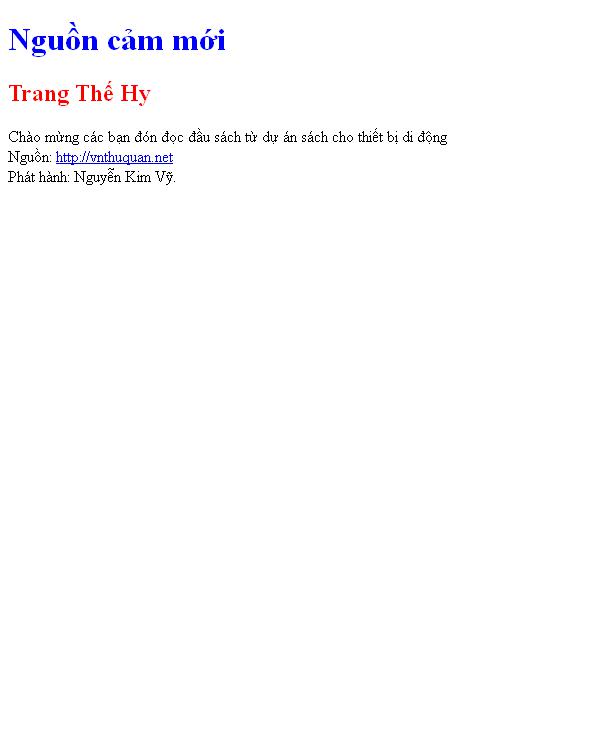 Nguồn cảm mới