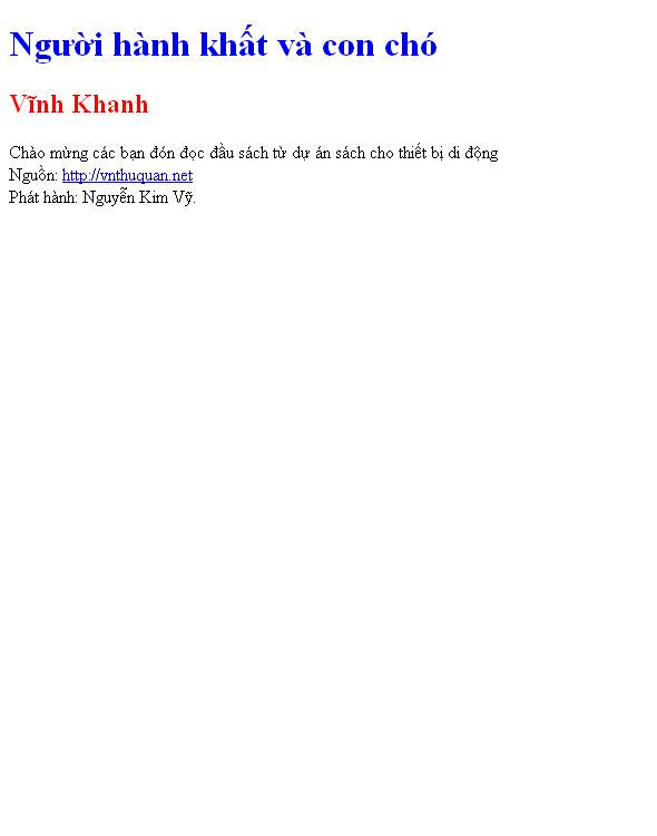 Người hành khất và con chó