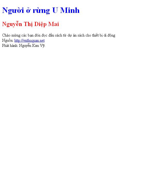 Người ở rừng U Minh