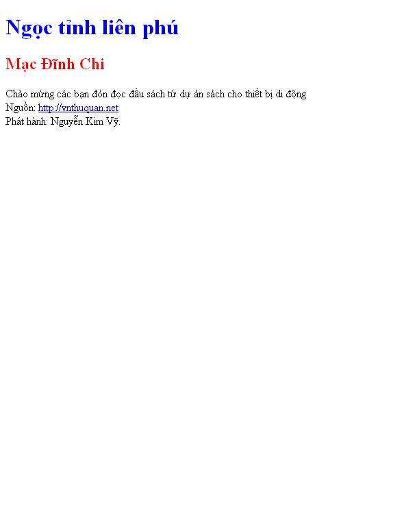 Ngọc tỉnh liên phú